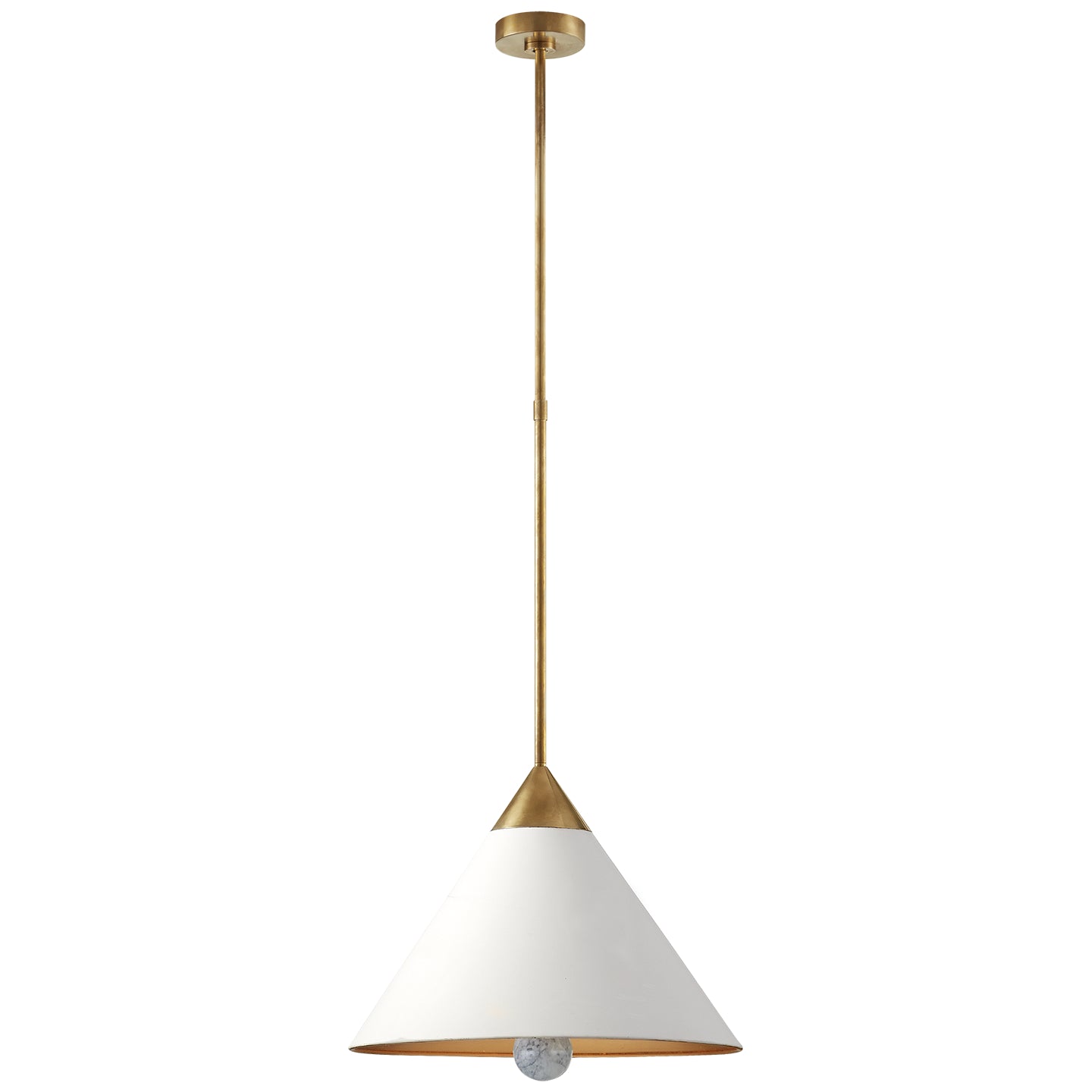 Visual Comfort Signature - KW 5509AB/AW-FA - LED Pendant - Cleo - Antique-Burnished Brass
