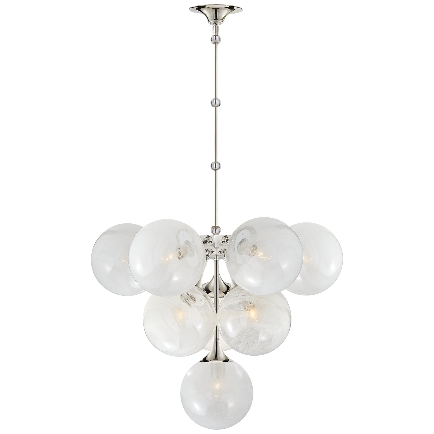 Visual Comfort Signature - ARN 5401PN-WG - Ten Light Chandelier - Cristol - Polished Nickel