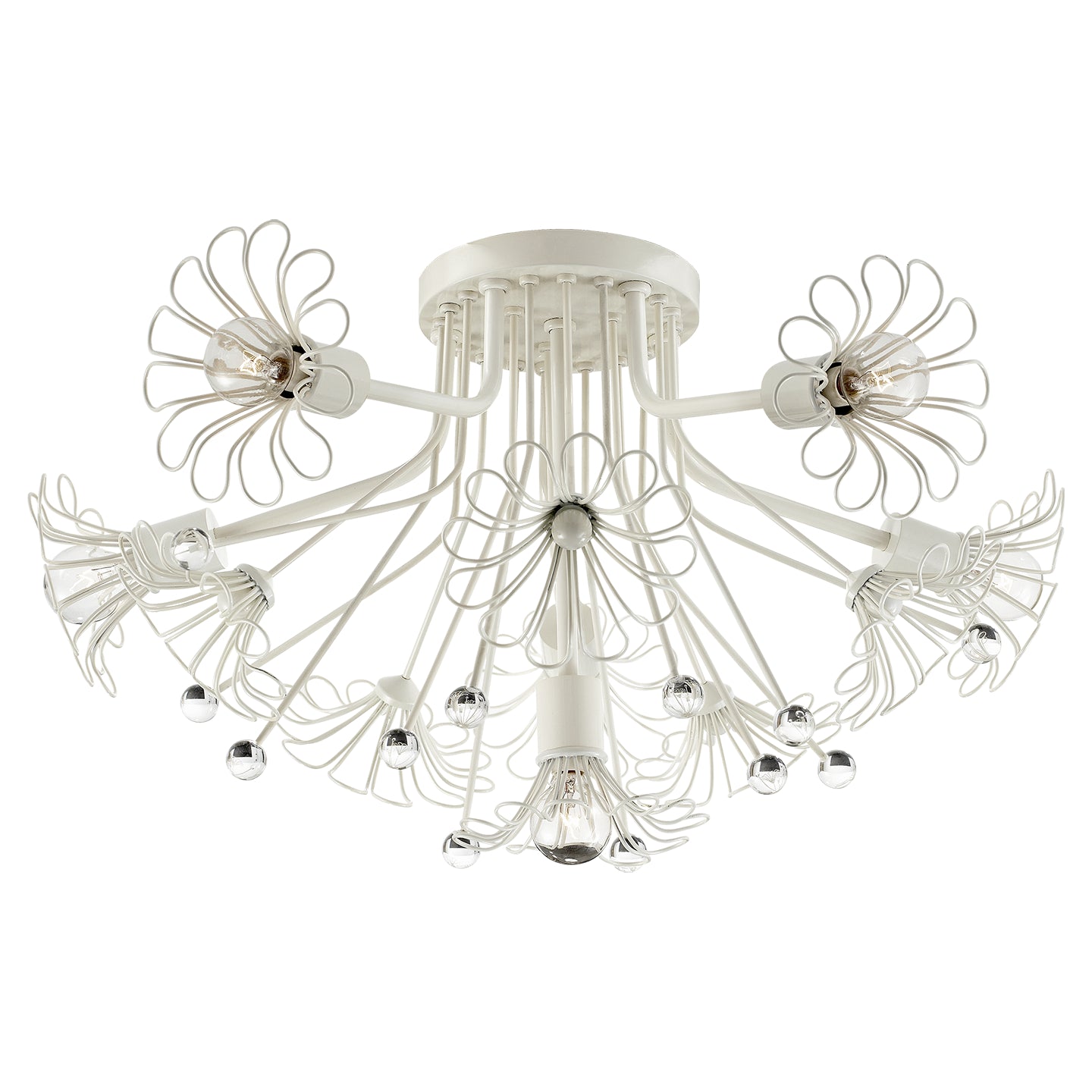 Visual Comfort Signature - KS 4311LC - Six Light Flush Mount - Keaton - Light Cream