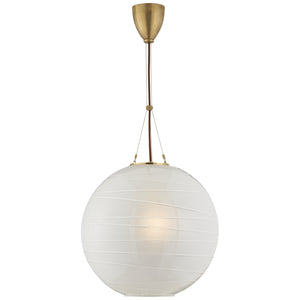 Visual Comfort Signature - AH 5015NB-FG - One Light Pendant - Hailey - Natural Brass