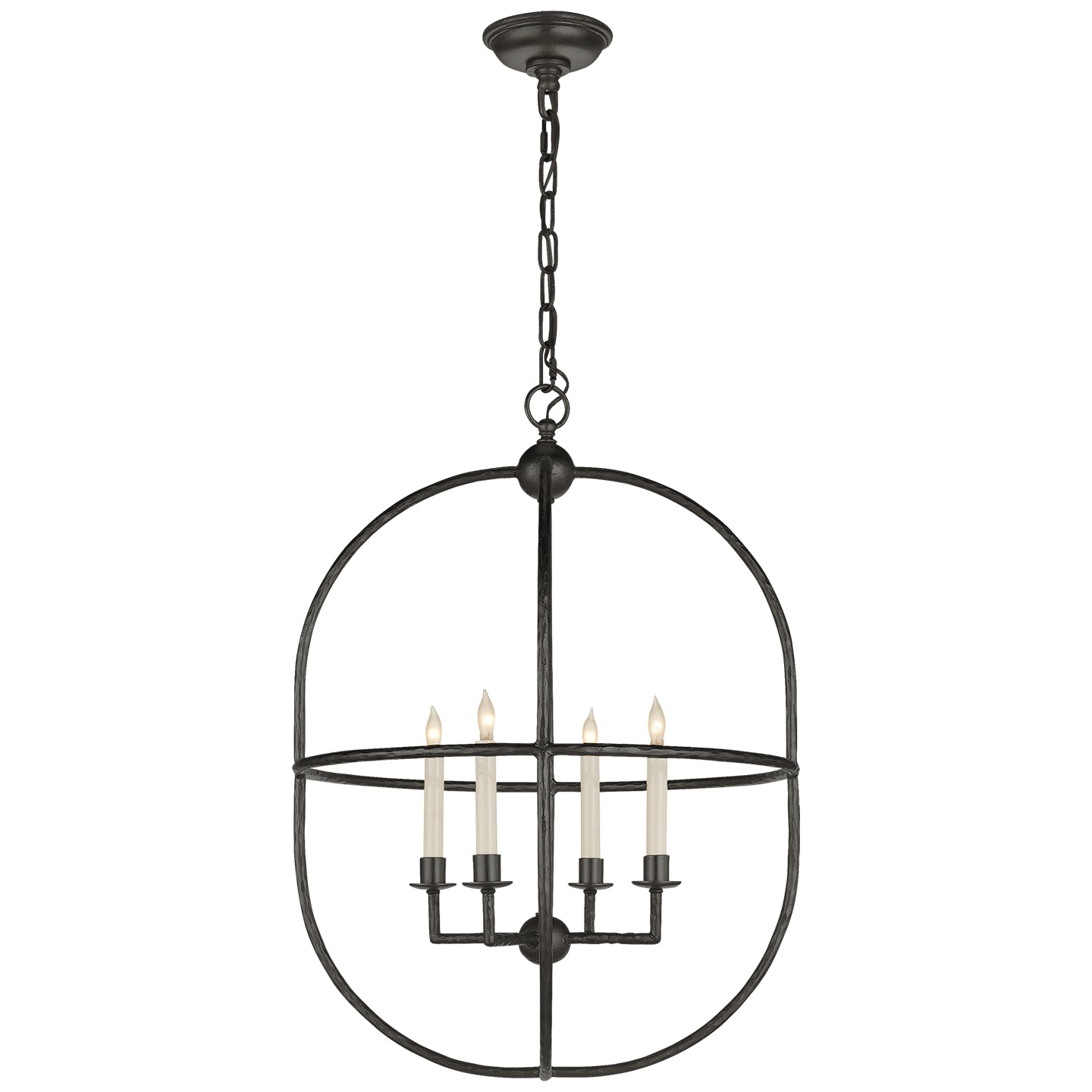 Visual Comfort Signature - CHC 2224AI - Four Light Lantern - Desmond Cage - Aged Iron