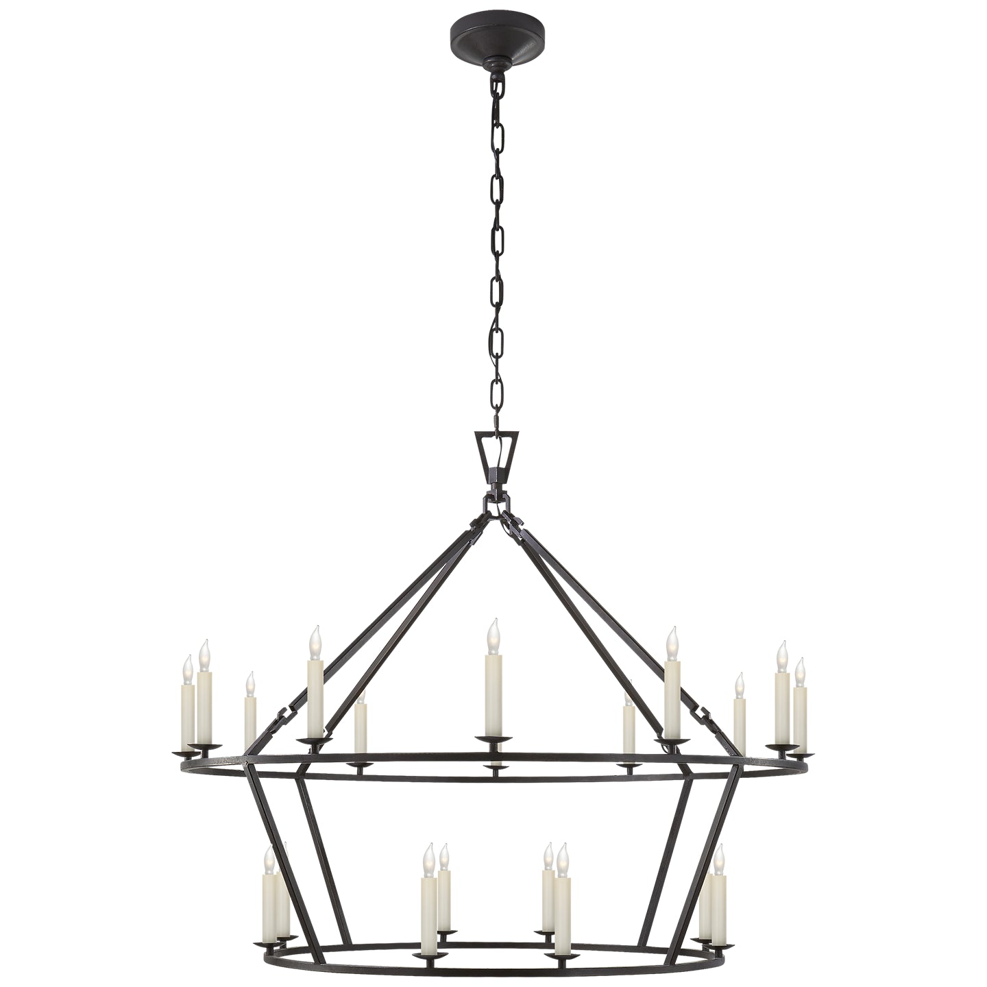 Visual Comfort Signature - CHC 5179AI - 20 Light Chandelier - Darlana Ring - Aged Iron