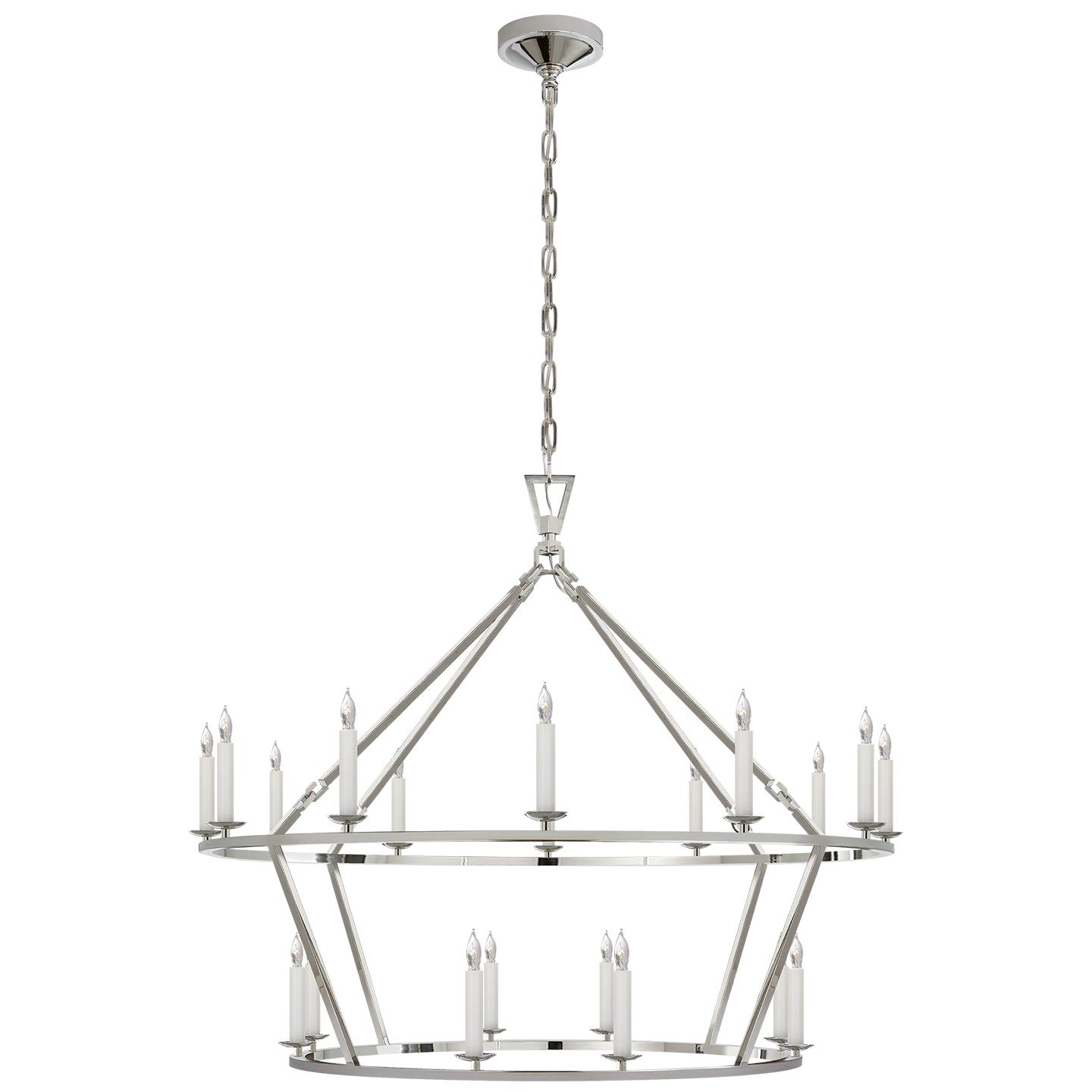 Visual Comfort Signature - CHC 5179PN - 20 Light Chandelier - Darlana Ring - Polished Nickel