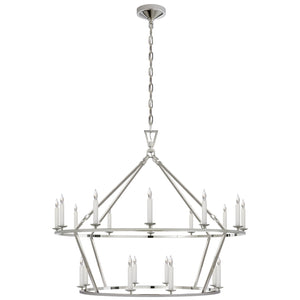 Visual Comfort Signature - CHC 5179PN - 20 Light Chandelier - Darlana Ring - Polished Nickel