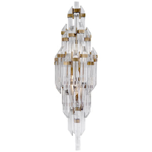 Visual Comfort Signature - SK 2404HAB-CA - Two Light Wall Sconce - Adele - Hand-Rubbed Antique Brass with Clear Acrylic