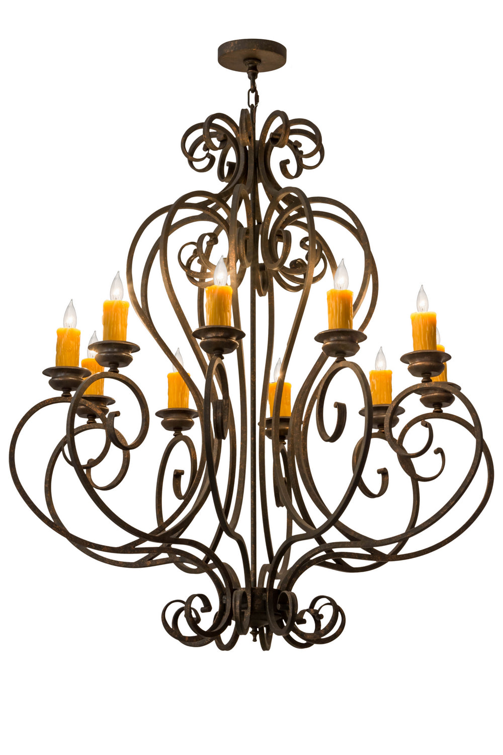 Meyda Tiffany - 120426 - Ten Light Chandelier - Fernando - Gilded Tobacco