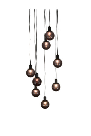 Meyda Tiffany - 171526 - Eight Light Pendant - Bola - Solar Black