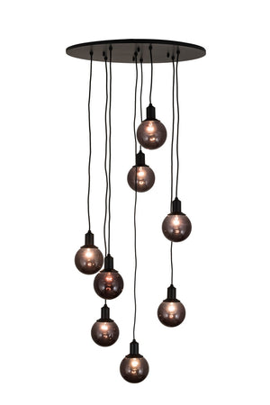 Meyda Tiffany - 171526 - Eight Light Pendant - Bola - Solar Black