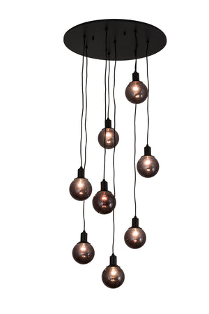 Meyda Tiffany - 171526 - Eight Light Pendant - Bola - Solar Black