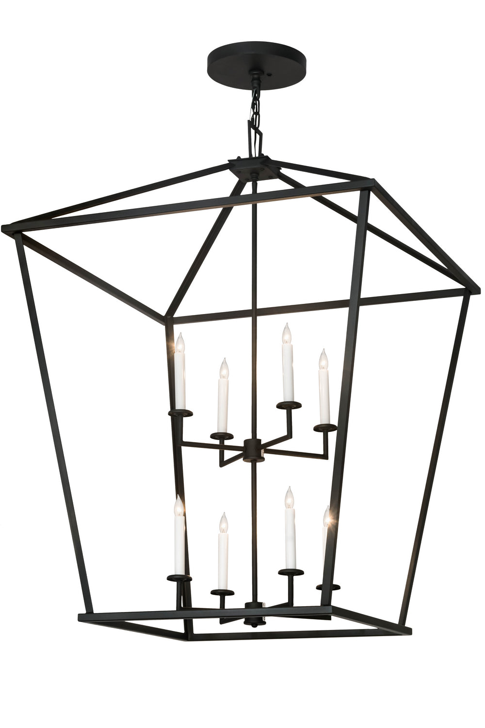 Meyda Tiffany - 174584 - Eight Light Pendant - Kitzi - Wrought Iron