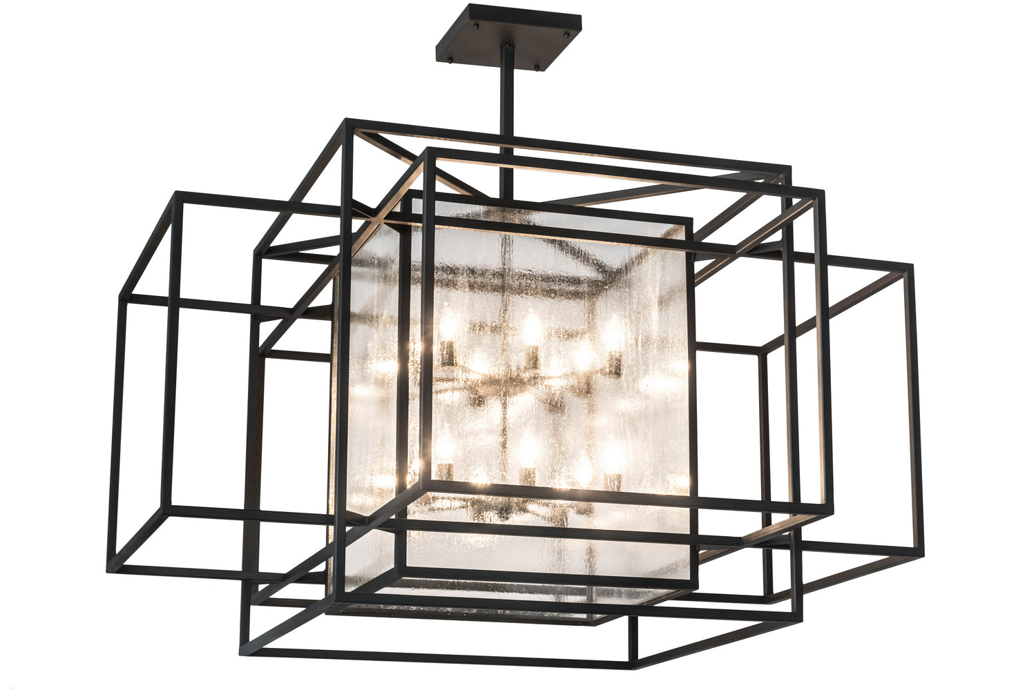 Meyda Tiffany - 176075 - 16 Light Pendant - Kitzi Box - Wrought Iron