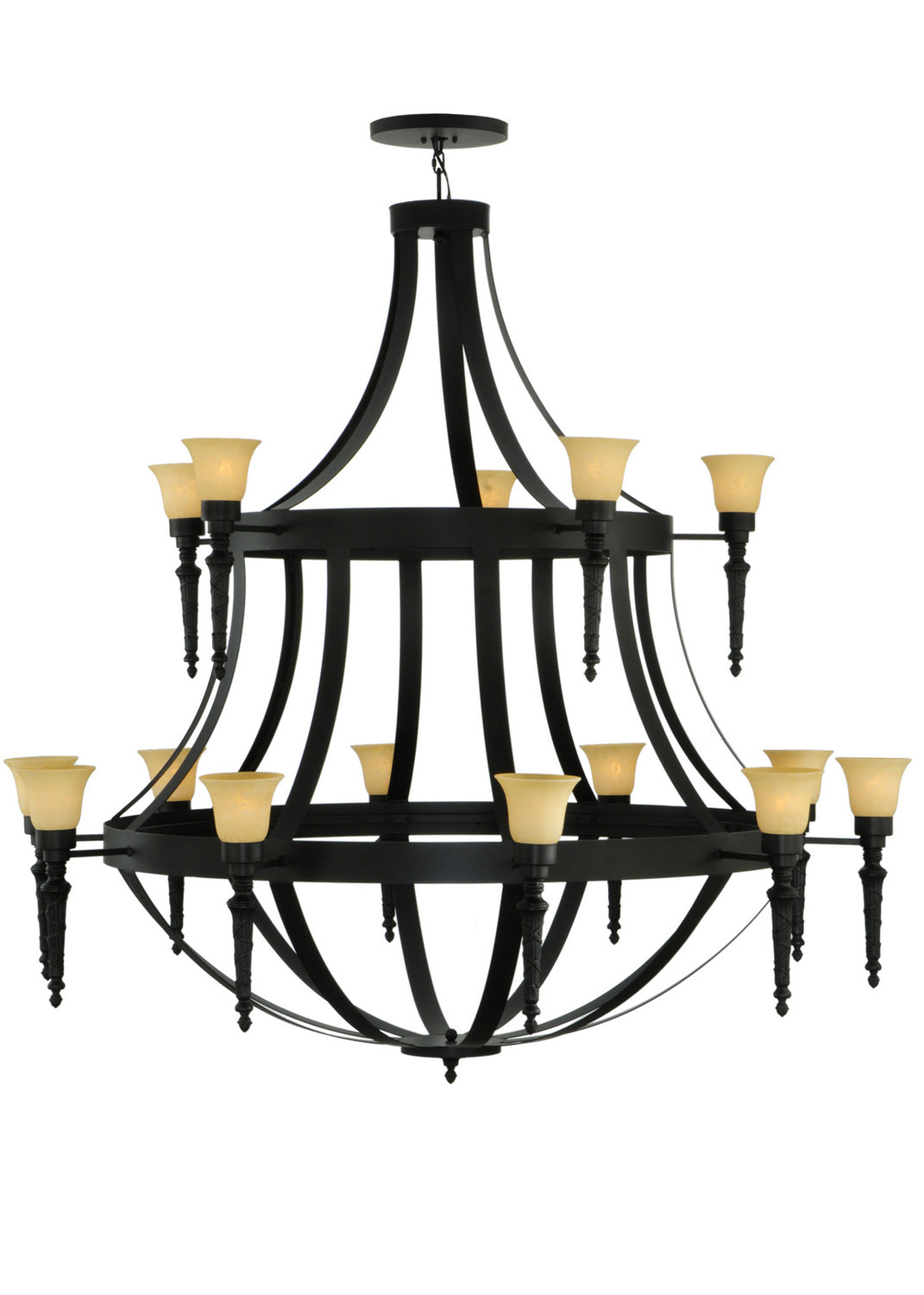 Meyda Tiffany - 176601 - 15 Light Chandelier - Pontoise - Blackwash