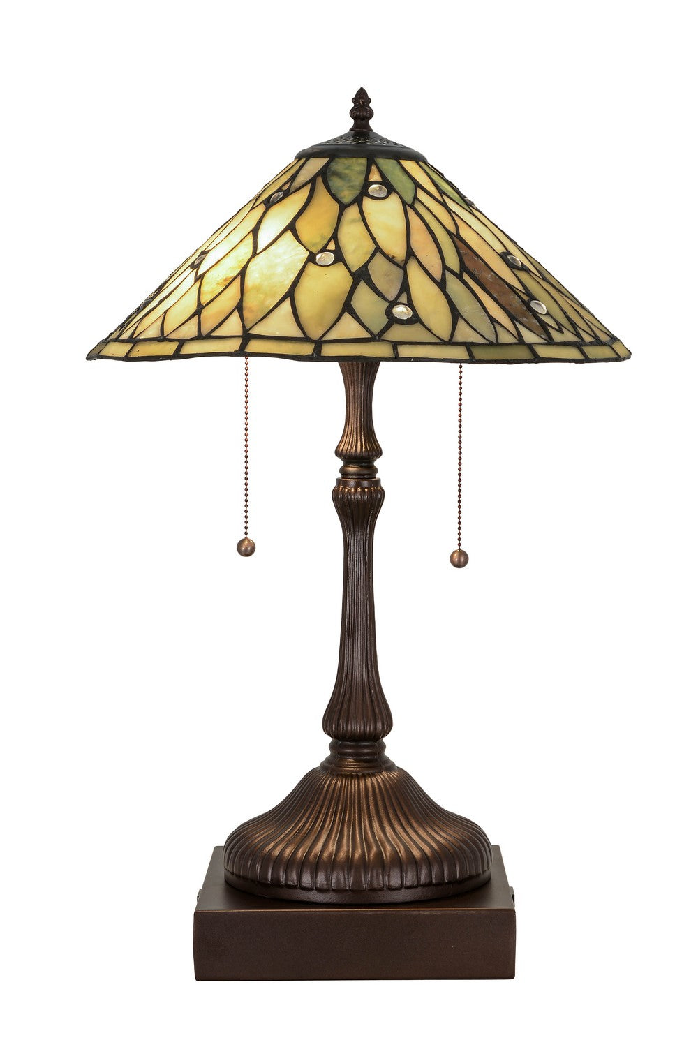 Meyda Tiffany - 177068 - Two Light Table Lamp - Dew Drop - Mahogany Bronze