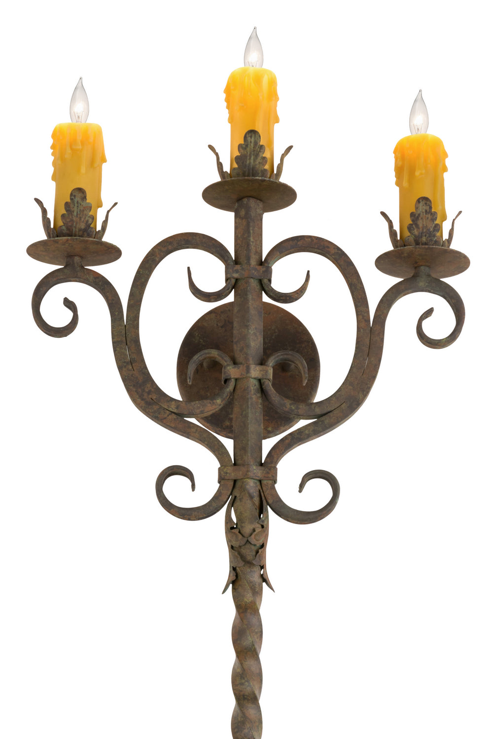 Meyda Tiffany - 177813 - Three Light Wall Sconce - Palmira - Organic Rust