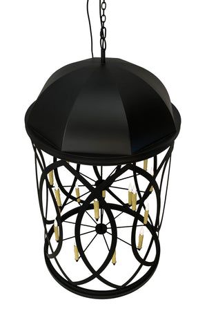 Meyda Tiffany - 177850 - 18 Light Pendant - Grafton - Textured Black