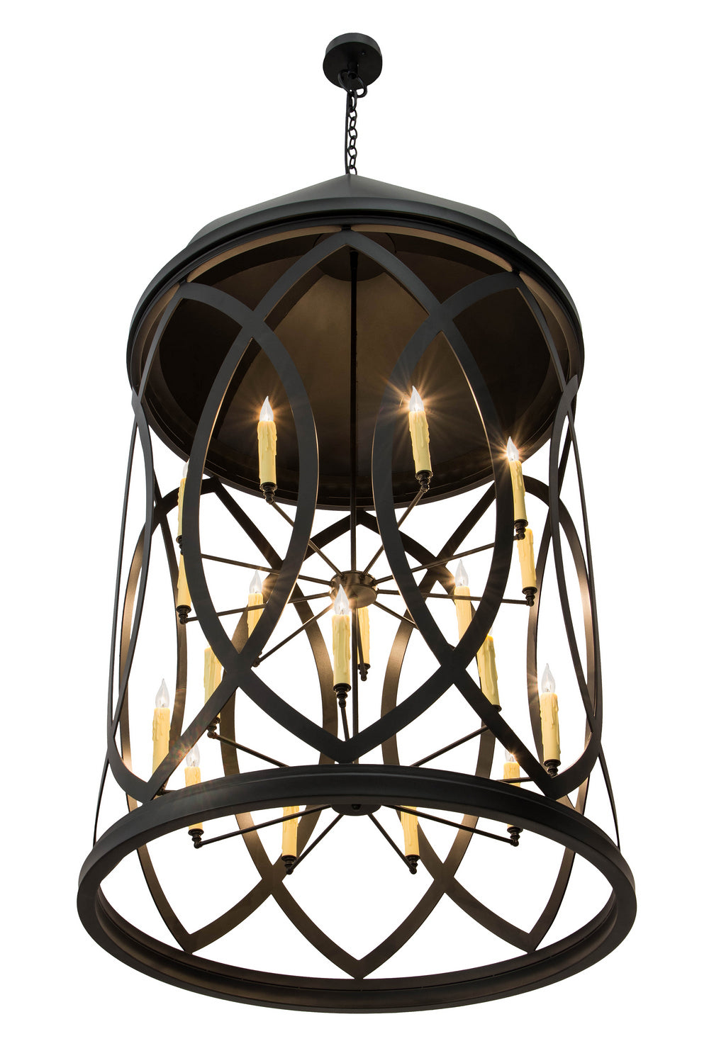 Meyda Tiffany - 177850 - 18 Light Pendant - Grafton - Textured Black