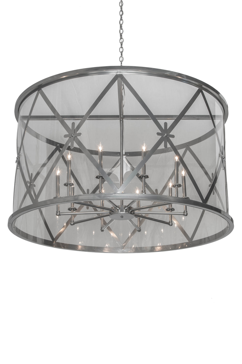 Meyda Tiffany - 178338 - Ten Light Pendant - Penelope - Extreme Chrome