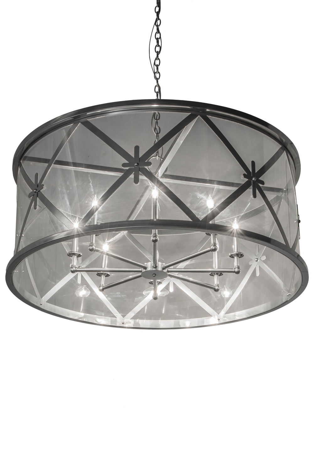 Meyda Tiffany - 178340 - Eight Light Pendant - Penelope - Extreme Chrome