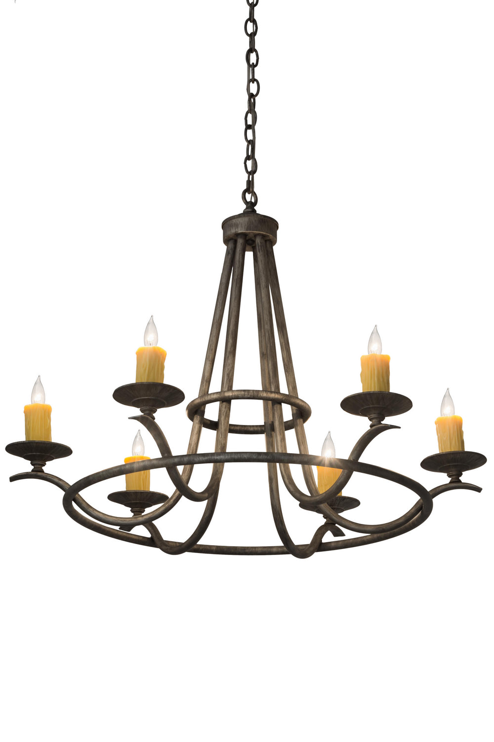 Meyda Tiffany - 179905 - Six Light Chandelier - Octavia - Antique Iron Ore