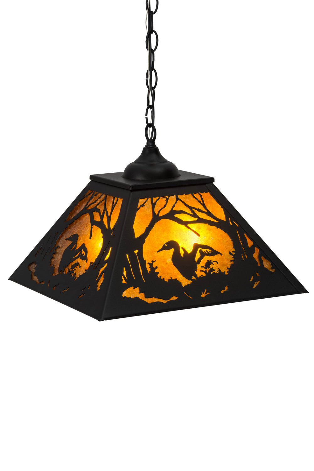 Meyda Tiffany - 180040 - Two Light Pendant - Loon - Textured Black