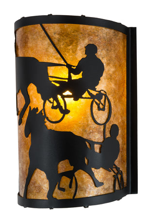 Meyda Tiffany - 180326 - One Light Wall Sconce - County Fair - Textured Black