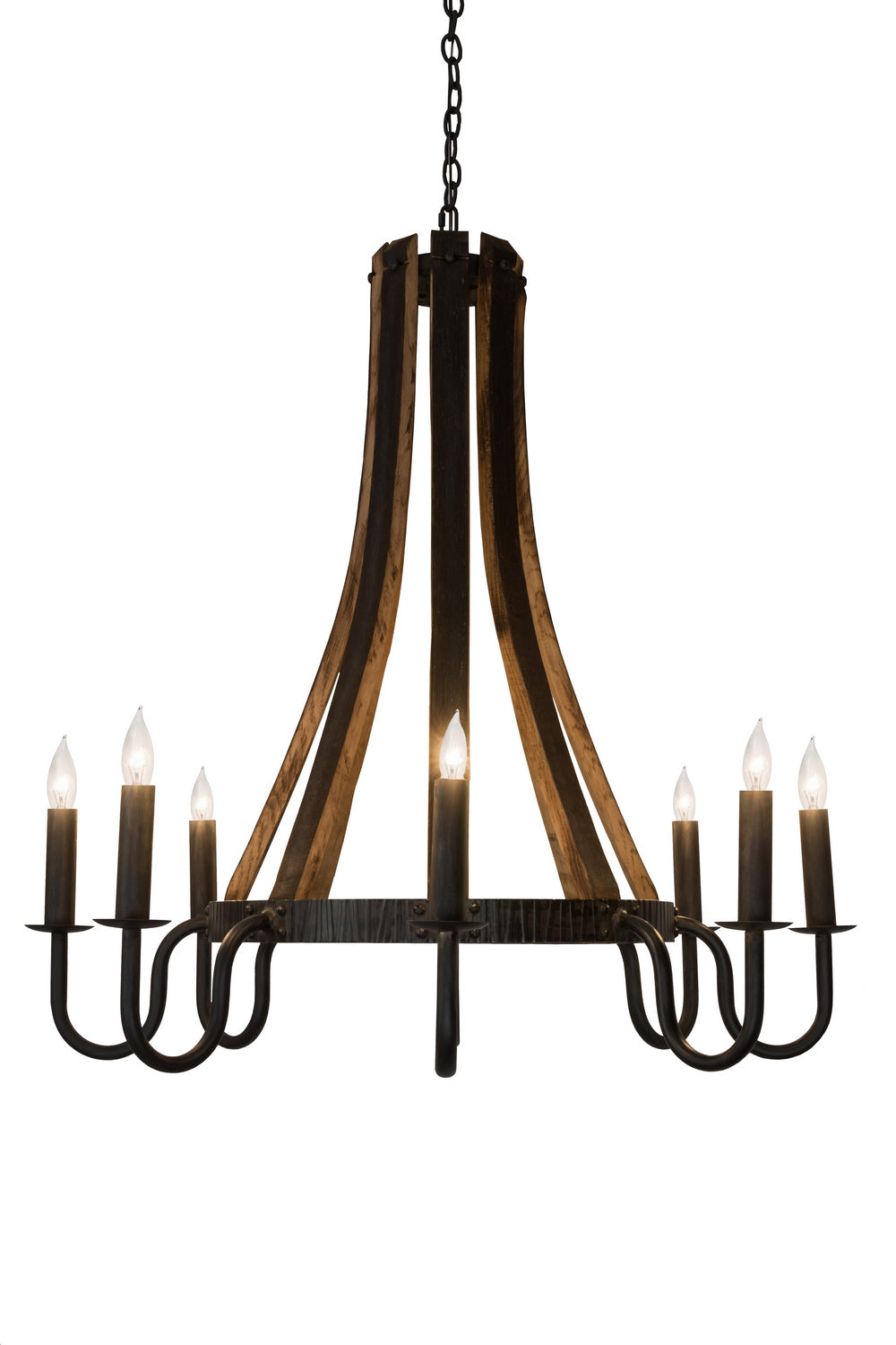 Meyda Tiffany - 180364 - Eight Light Chandelier - Barrel Stave - Costello Black