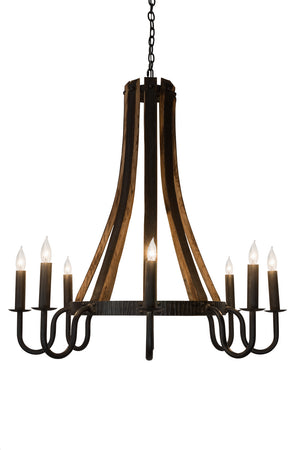 Meyda Tiffany - 180364 - Eight Light Chandelier - Barrel Stave - Costello Black