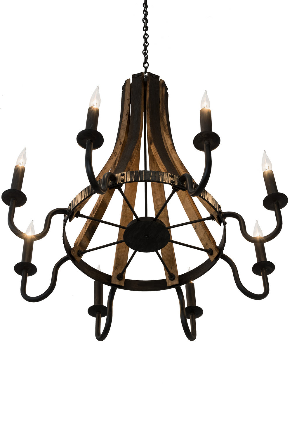 Meyda Tiffany - 180364 - Eight Light Chandelier - Barrel Stave - Costello Black