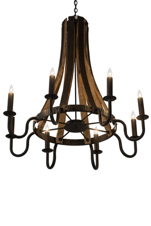 Meyda Tiffany - 180364 - Eight Light Chandelier - Barrel Stave - Costello Black