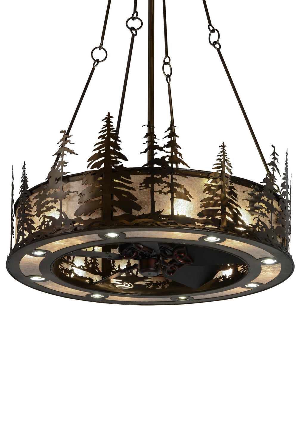 Meyda Tiffany - 180491 - 24 Light Chandel-Air - Tall Pines - Antique Copper,Black Metal