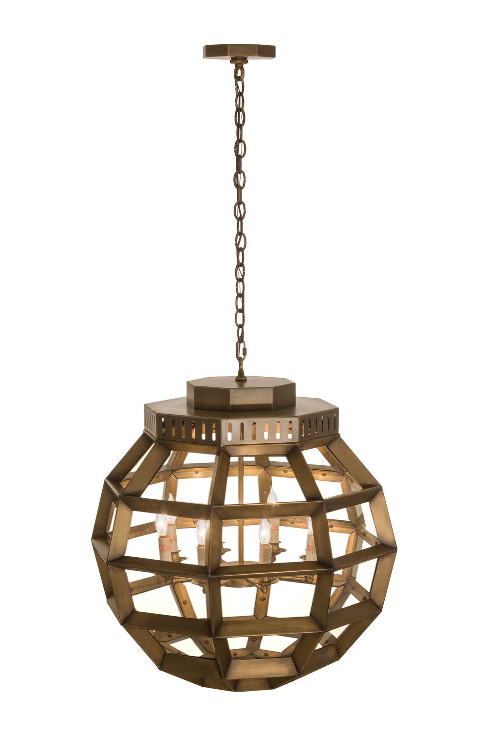 Meyda Tiffany - 180711 - Eight Light Pendant - Armoury - Antique Brass