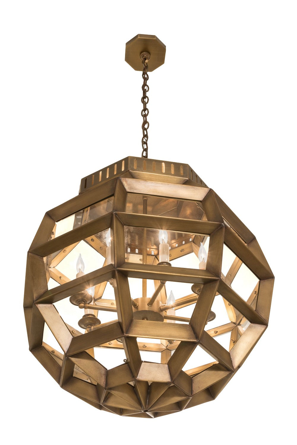 Meyda Tiffany - 180711 - Eight Light Pendant - Armoury - Antique Brass