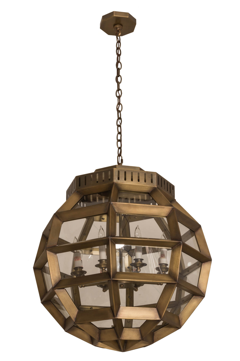 Meyda Tiffany - 180711 - Eight Light Pendant - Armoury - Antique Brass