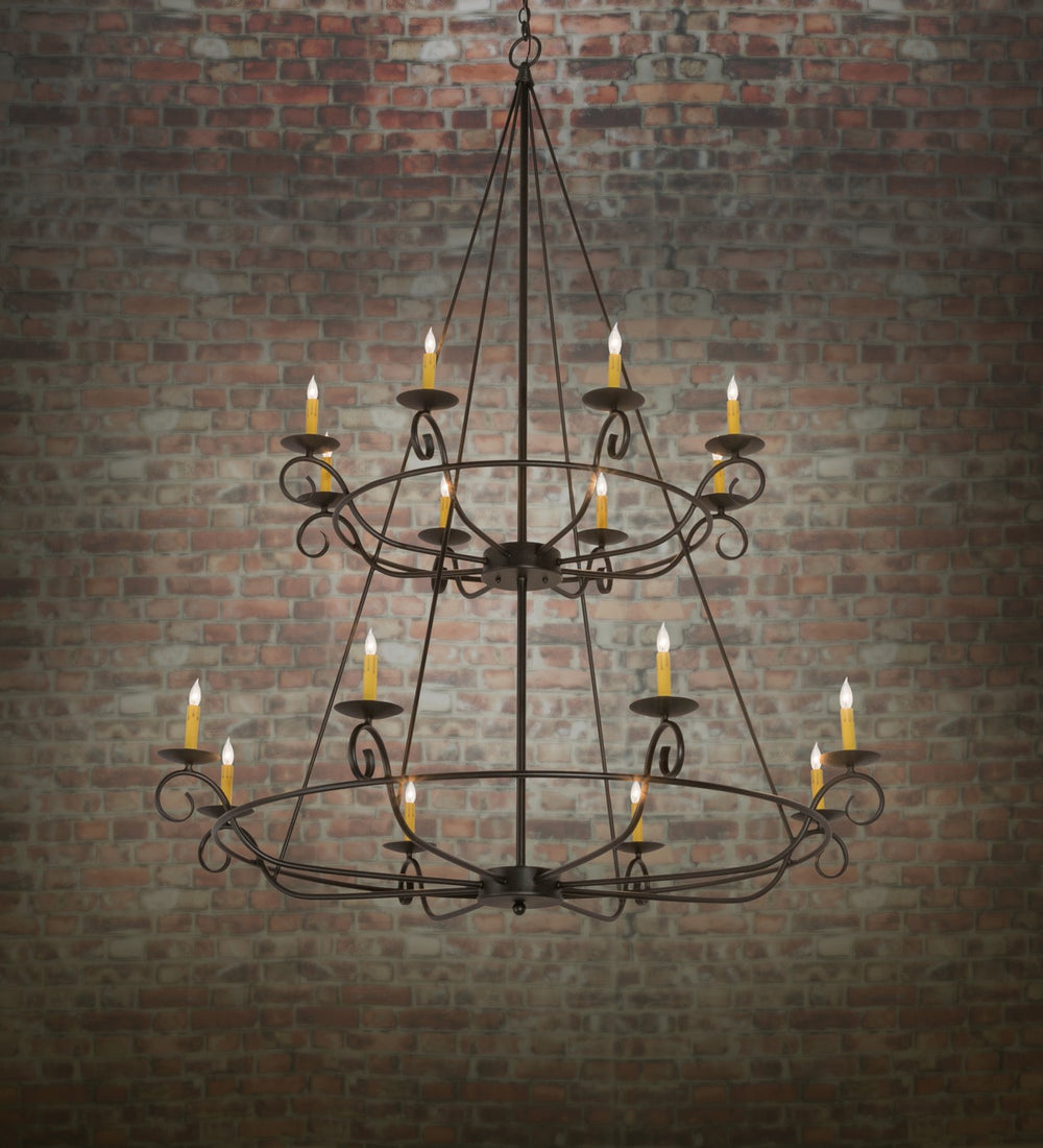 Meyda Tiffany - 181462 - 16 Light Chandelier - Estrella - Textured Black