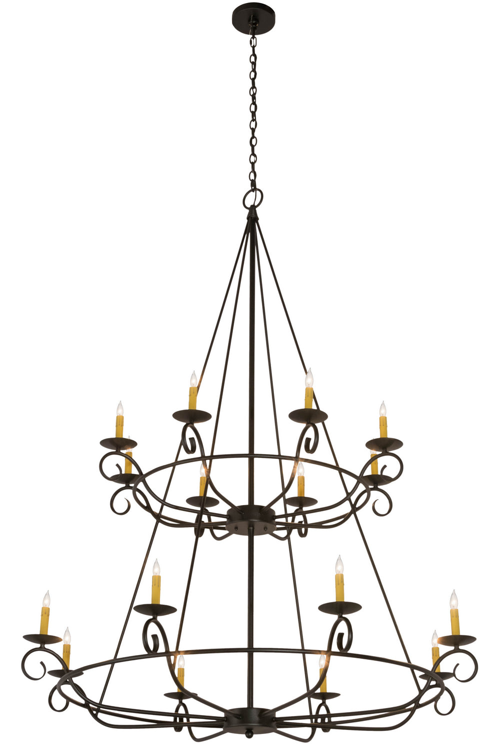 Meyda Tiffany - 181462 - 16 Light Chandelier - Estrella - Textured Black