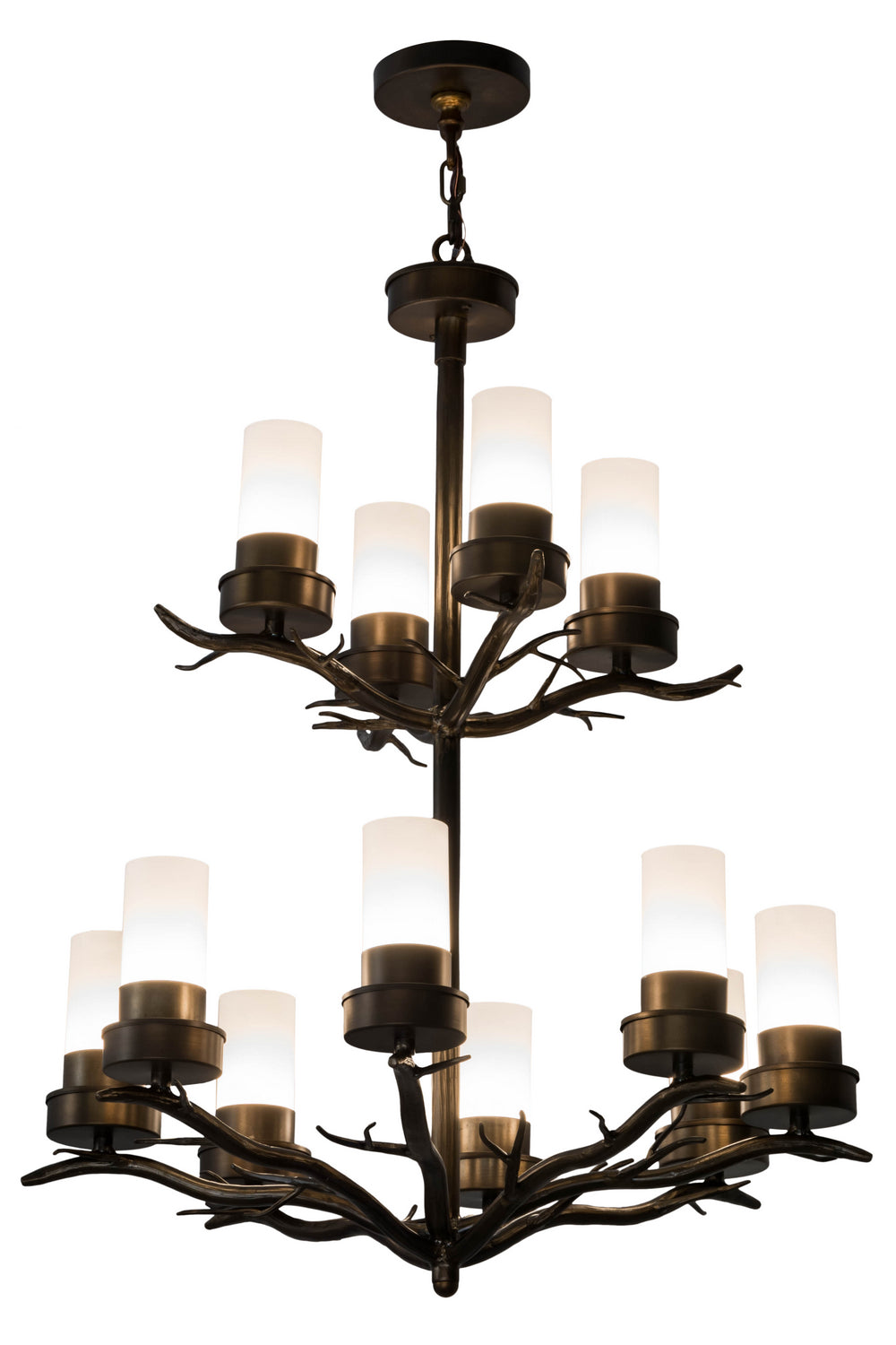 Meyda Tiffany - 181607 - 12 Light Chandelier - Winter Solstice - Antique Copper