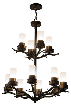 Meyda Tiffany - 181607 - 12 Light Chandelier - Winter Solstice - Antique Copper