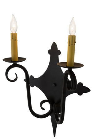 Meyda Tiffany - 181739 - Two Light Wall Sconce - Angelique - Textured Black