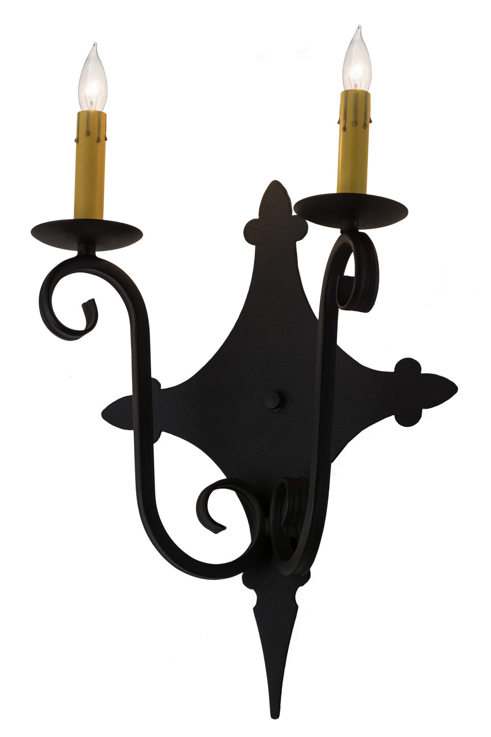 Meyda Tiffany - 181739 - Two Light Wall Sconce - Angelique - Textured Black