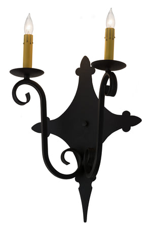 Meyda Tiffany - 181739 - Two Light Wall Sconce - Angelique - Textured Black