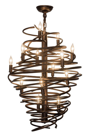 Meyda Tiffany - 181999 - 13 Light Chandelier - Cyclone - Mahogany Bronze