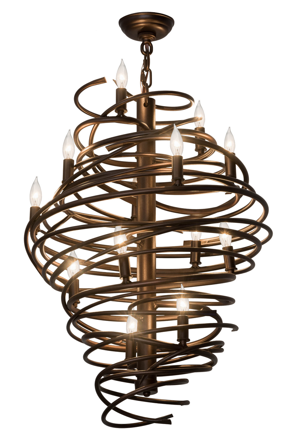 Meyda Tiffany - 181999 - 13 Light Chandelier - Cyclone - Mahogany Bronze