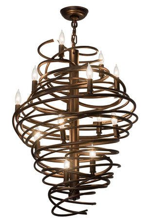 Meyda Tiffany - 181999 - 13 Light Chandelier - Cyclone - Mahogany Bronze