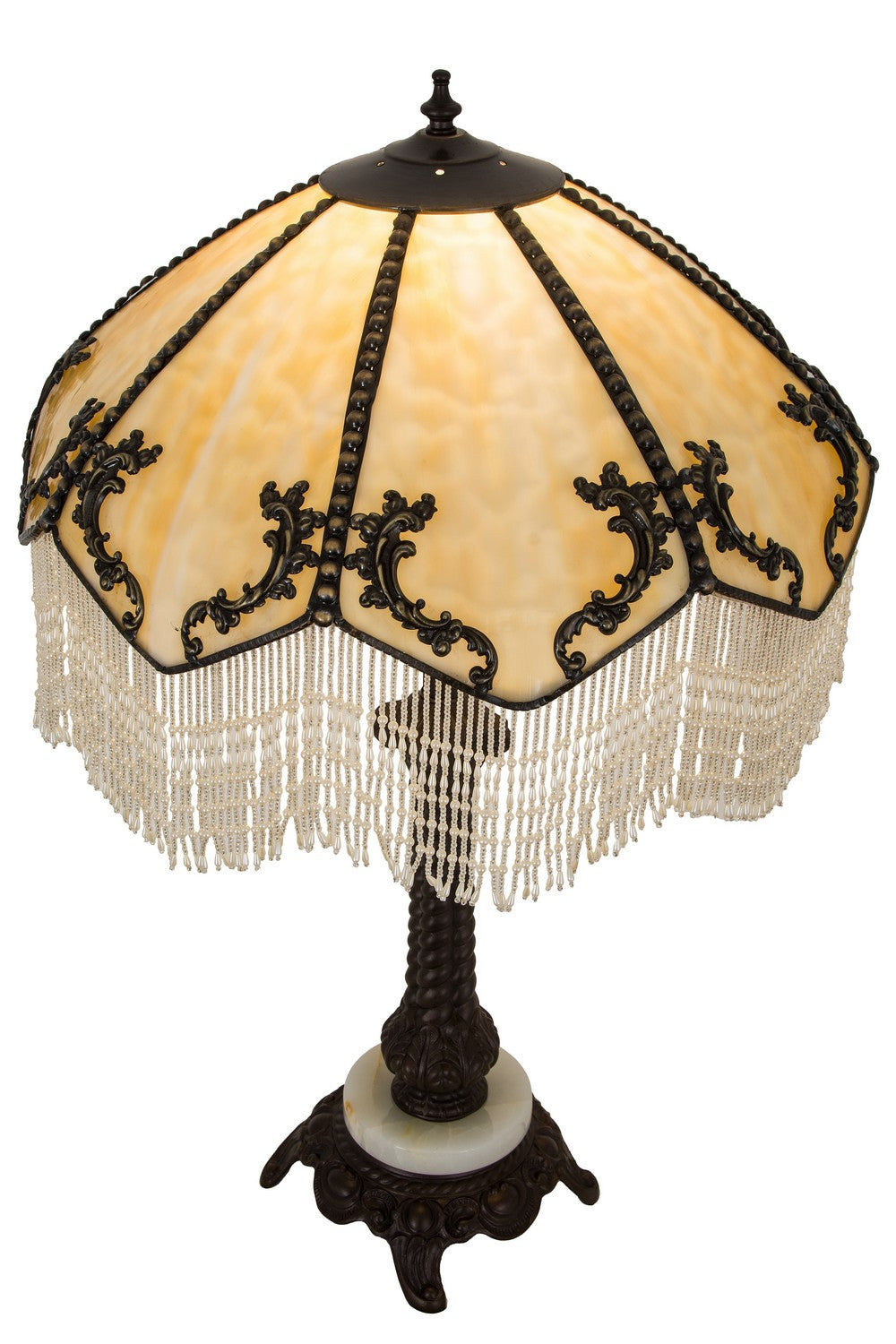 Meyda Tiffany - 182162 - One Light Table Lamp - Regina - Beige W/Brown