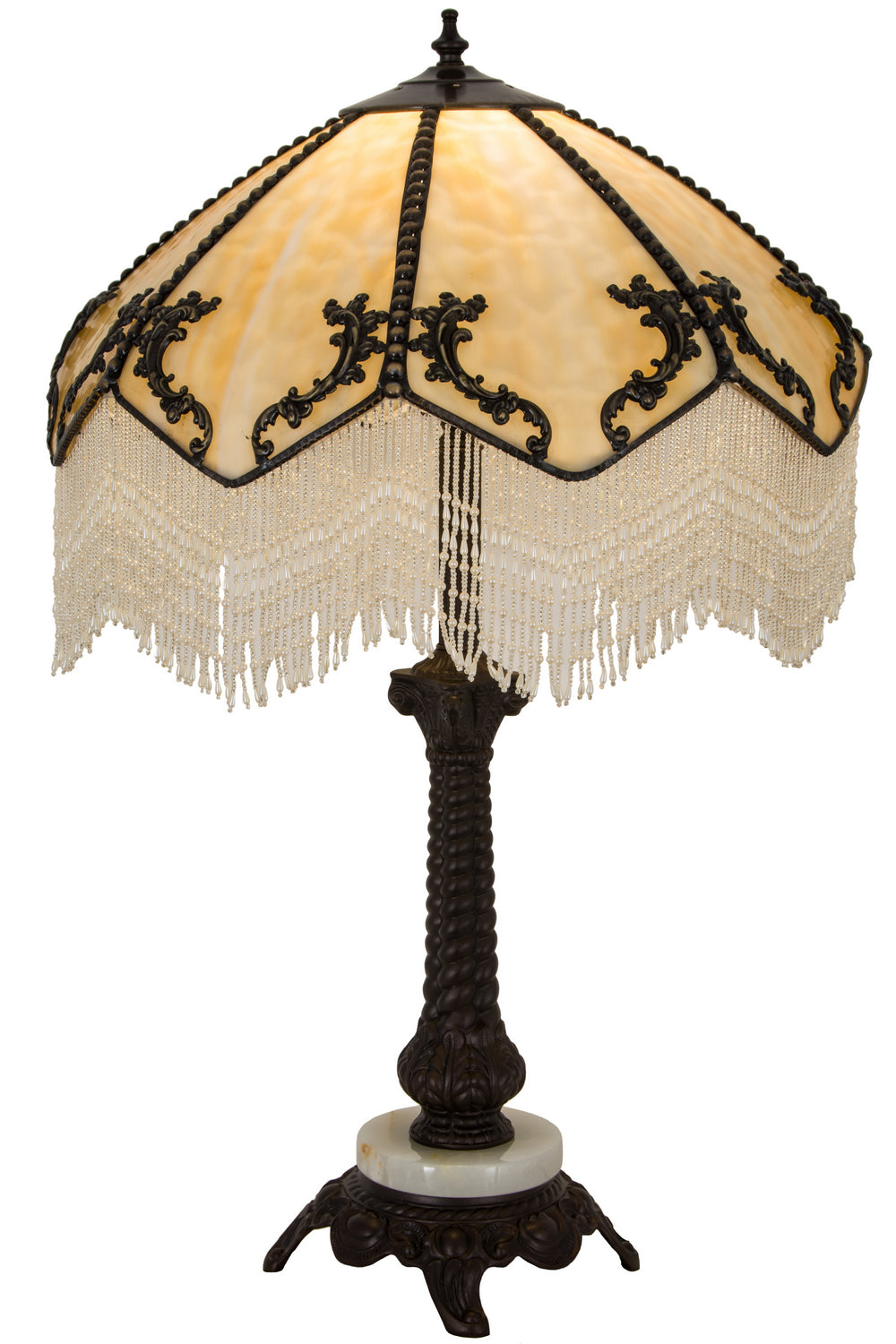 Meyda Tiffany - 182162 - One Light Table Lamp - Regina - Beige W/Brown