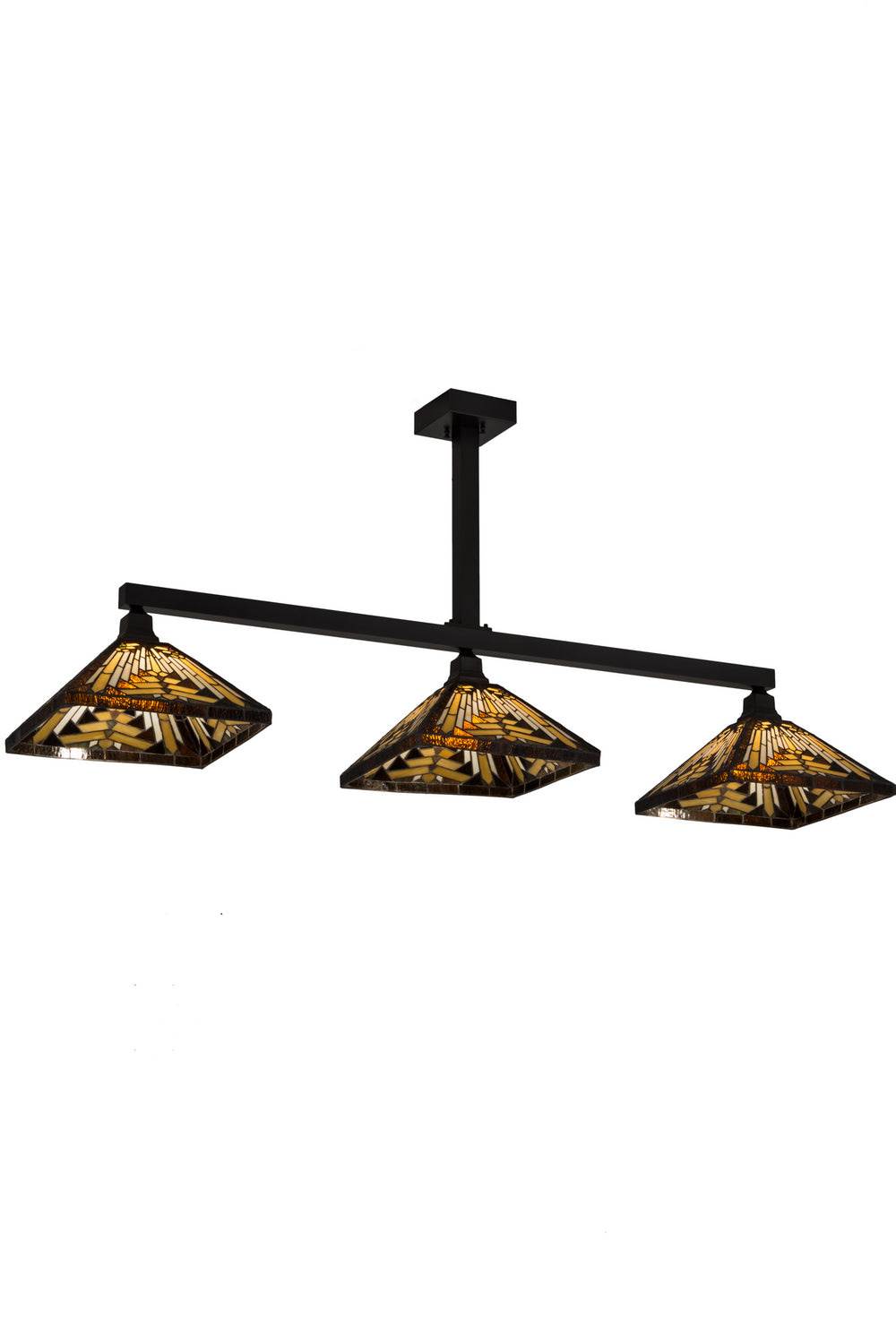 Meyda Tiffany - 182254 - Three Light Pendant - Nuevo Mission - Craftsman Brown