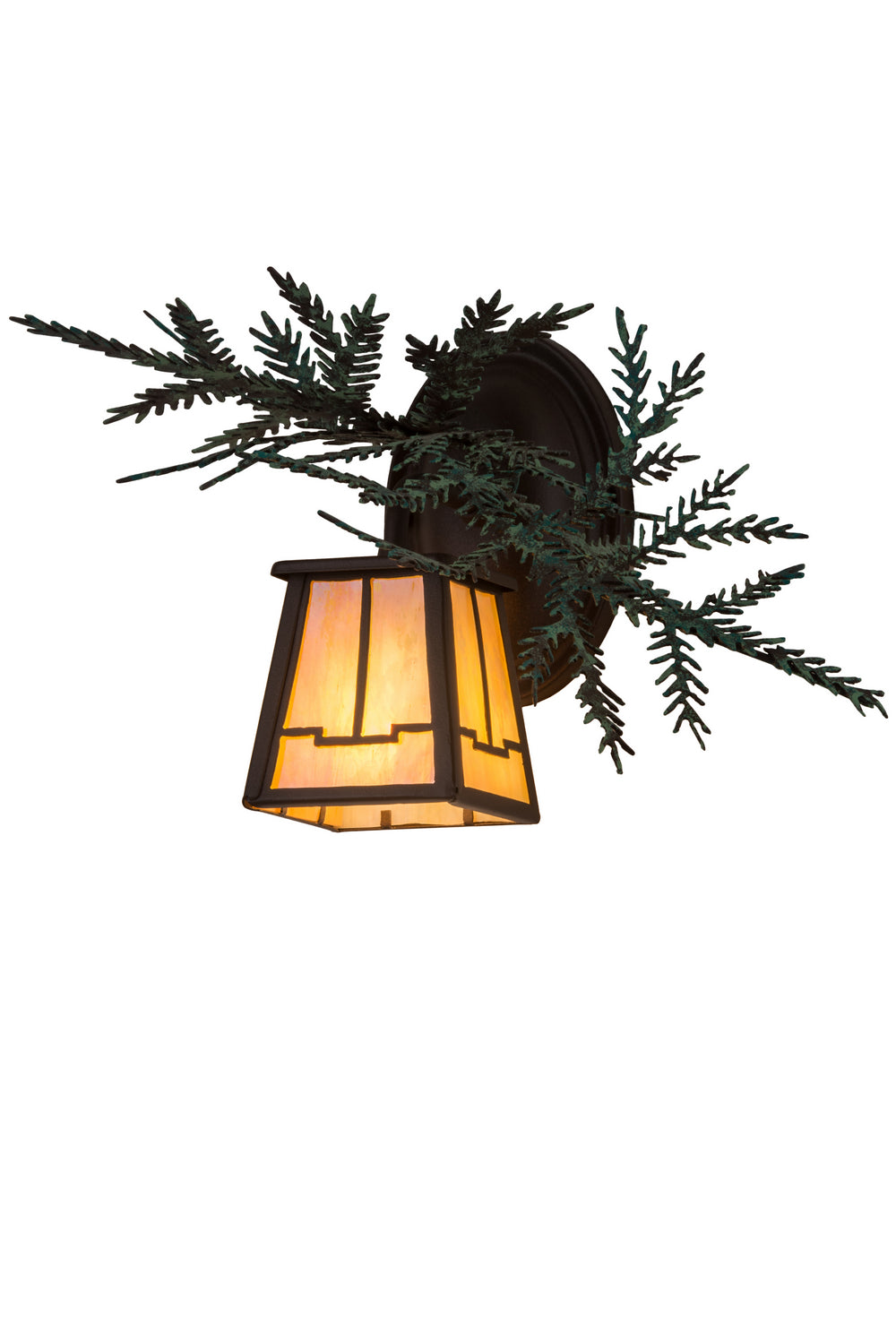 Meyda Tiffany - 182277 - One Light Wall Sconce - Pine Branch - Cafe Noir