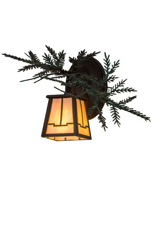 Meyda Tiffany - 182277 - One Light Wall Sconce - Pine Branch - Cafe Noir