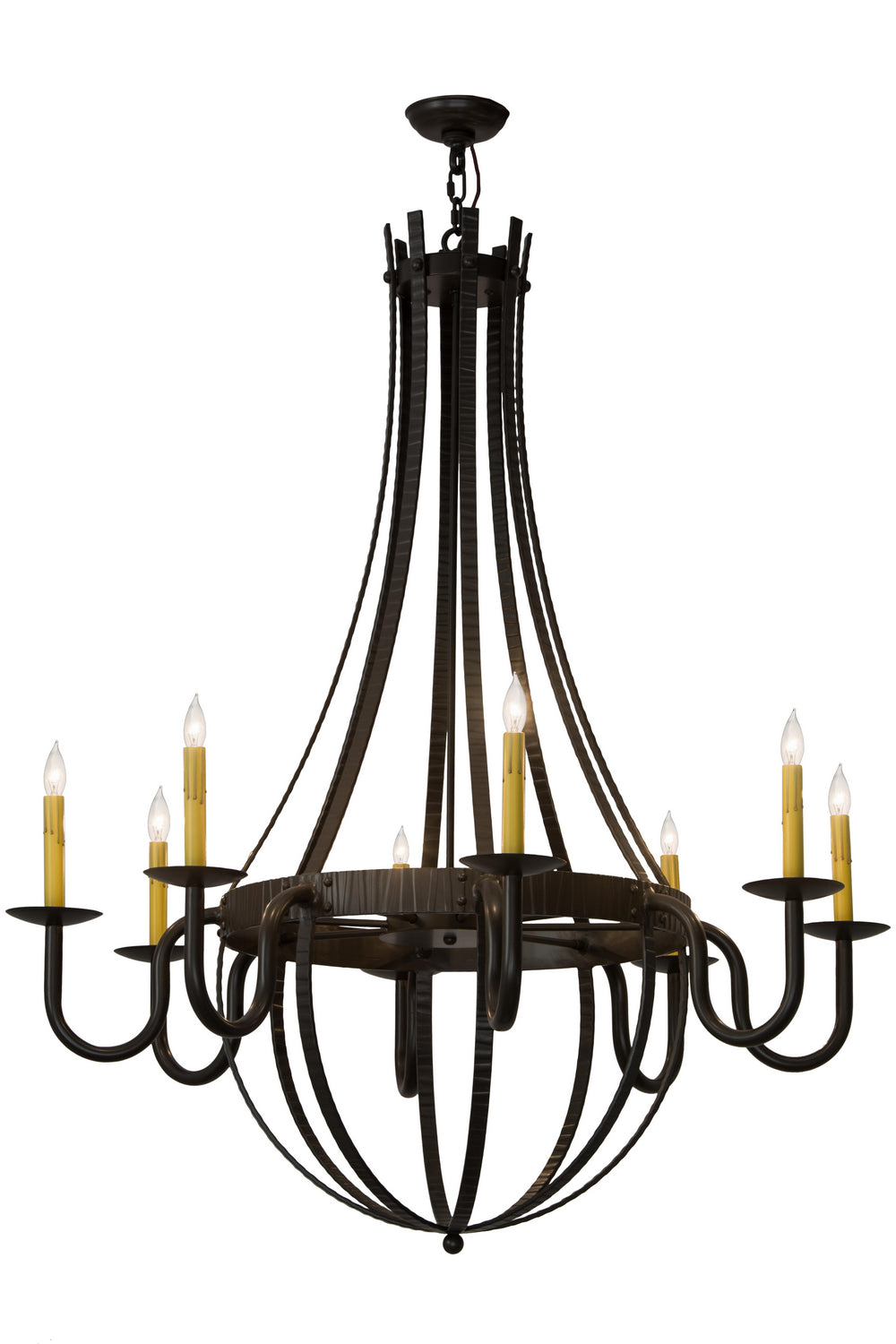 Meyda Tiffany - 182536 - Eight Light Chandelier - Barrel Stave - Timeless Bronze