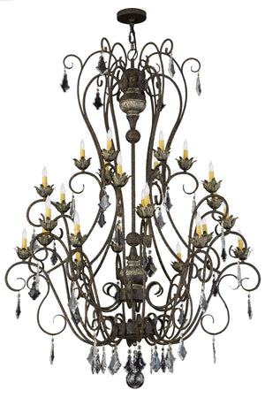 Meyda Tiffany - 182707 - 24 Light Chandelier - Felicia - Tarnished Aztec Gold